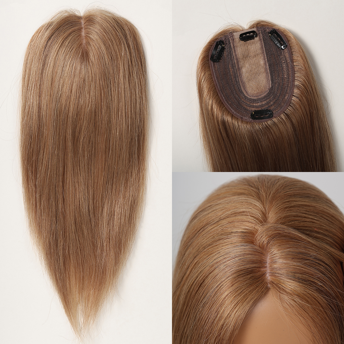 Natural Human Hair Topper for Women Lace And Silk Base - Image 5