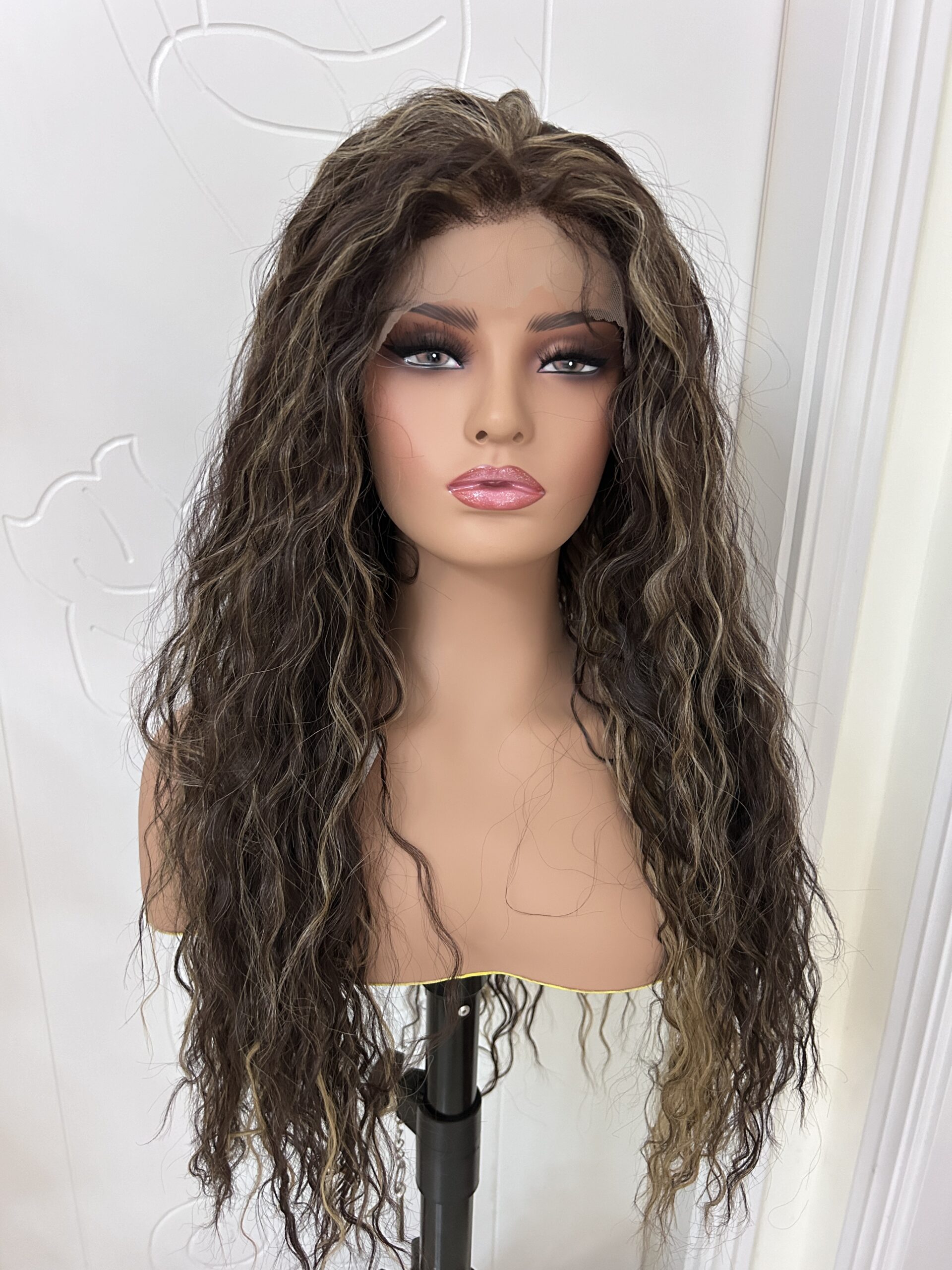 13x6 Synthetic Lace Front Wig - Heat Resistant Pre-Plucked Wig with Natural Hairline
