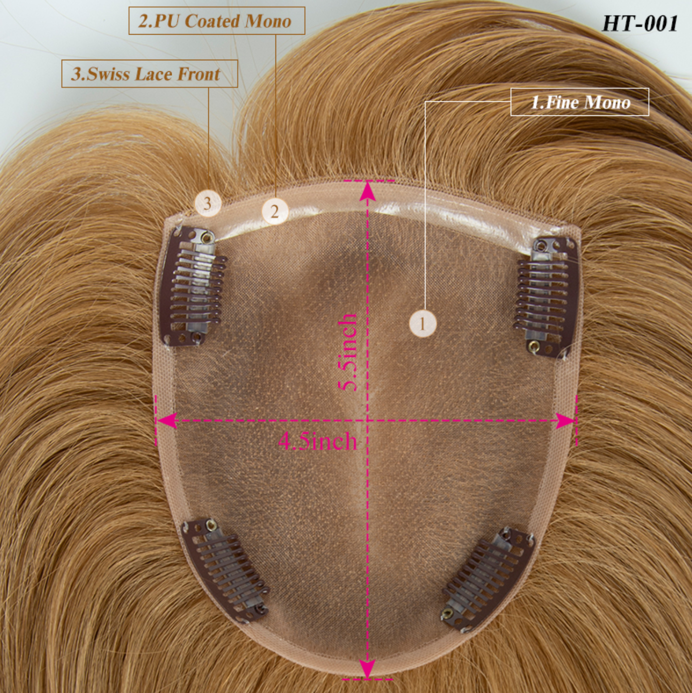 Luxury 100% Remy Human Hair Topper