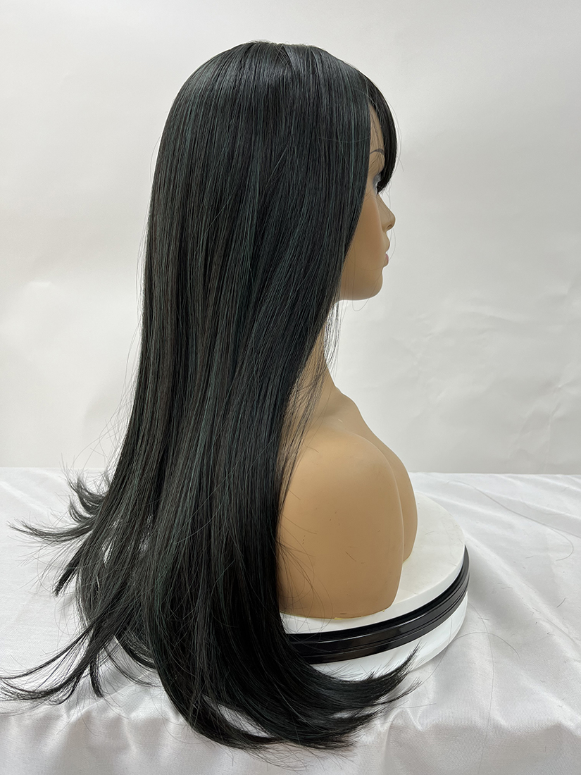 Black Color High-Temperature Fiber Synthetic Wig - Image 3