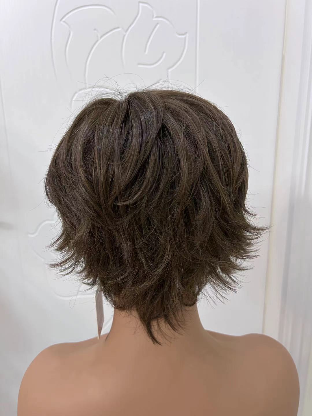 Short Wavy Synthetic Mono Wig – Full Monofilament Top for Natural Parting & Volume - Image 5