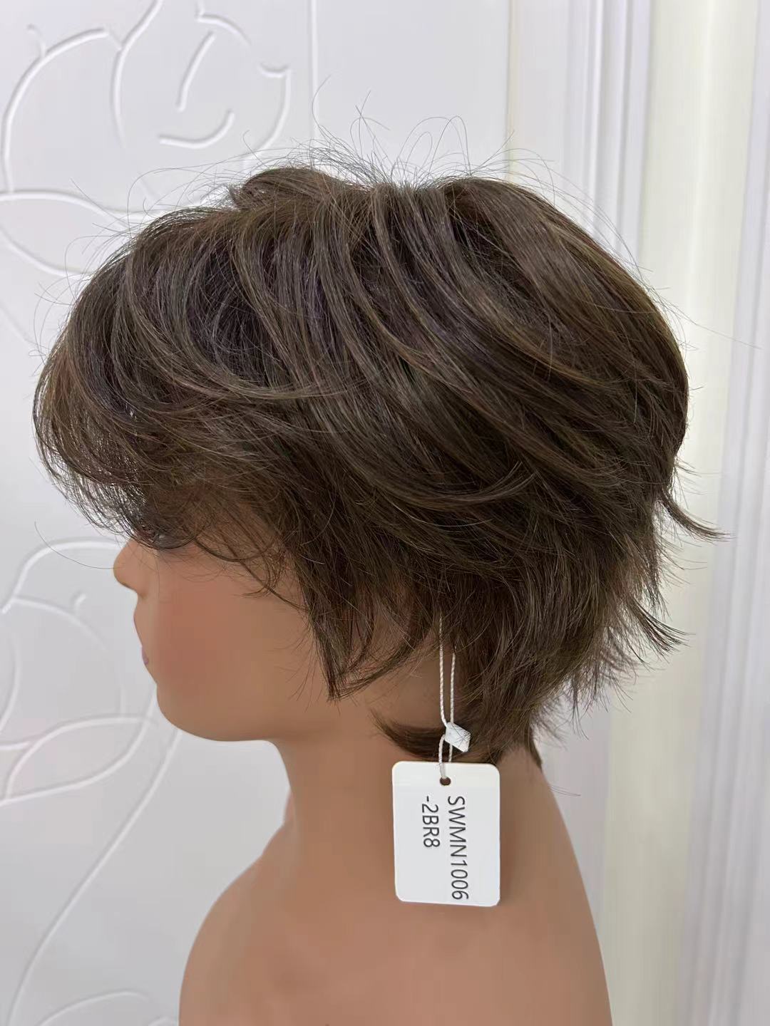 Short Wavy Synthetic Mono Wig – Full Monofilament Top for Natural Parting & Volume - Image 7