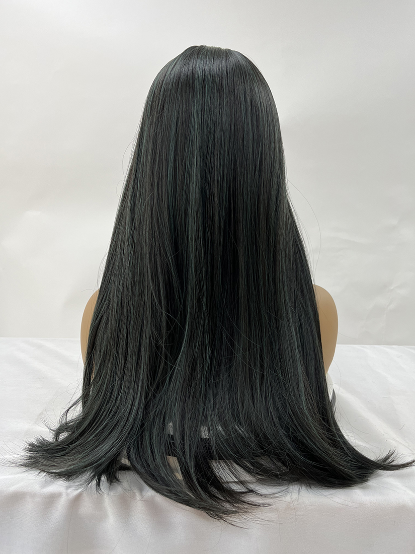 Black Color High-Temperature Fiber Synthetic Wig - Image 5